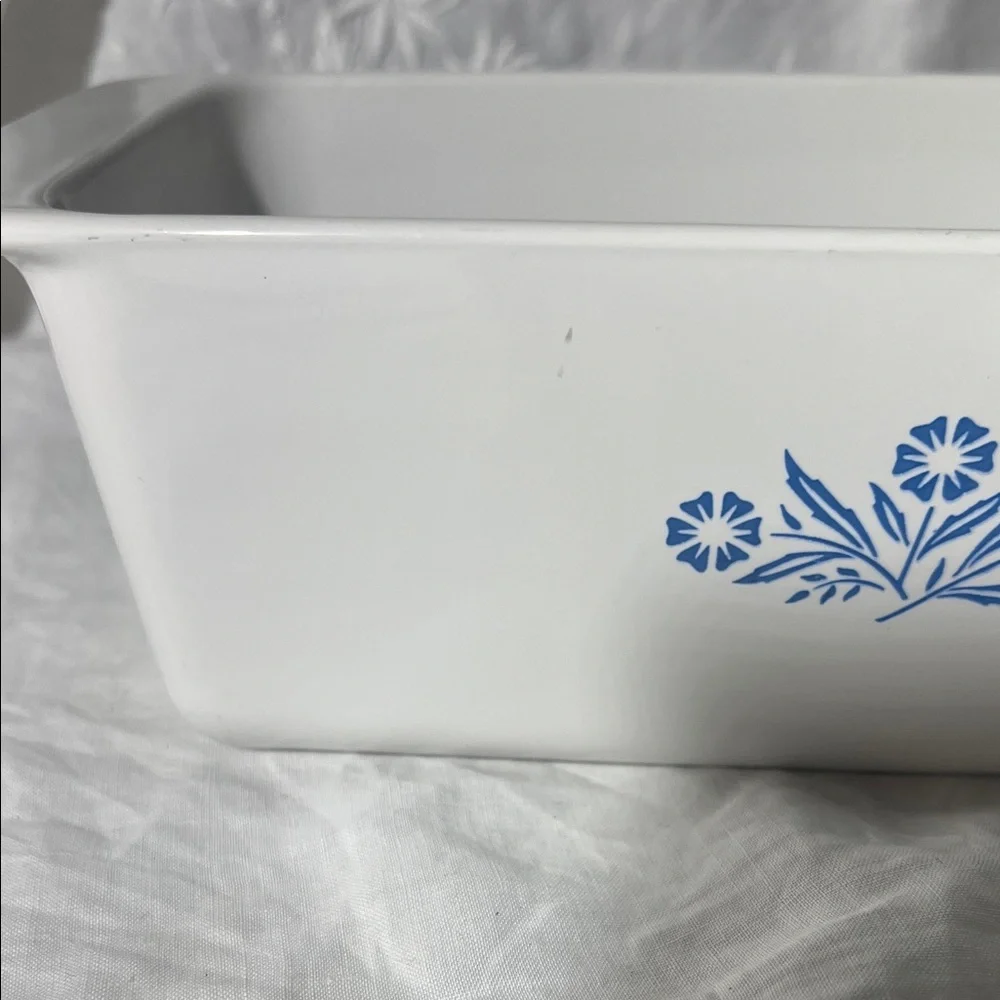 Corningware Cornflower White and Blue  Loaf Pan P315B 9x5x3